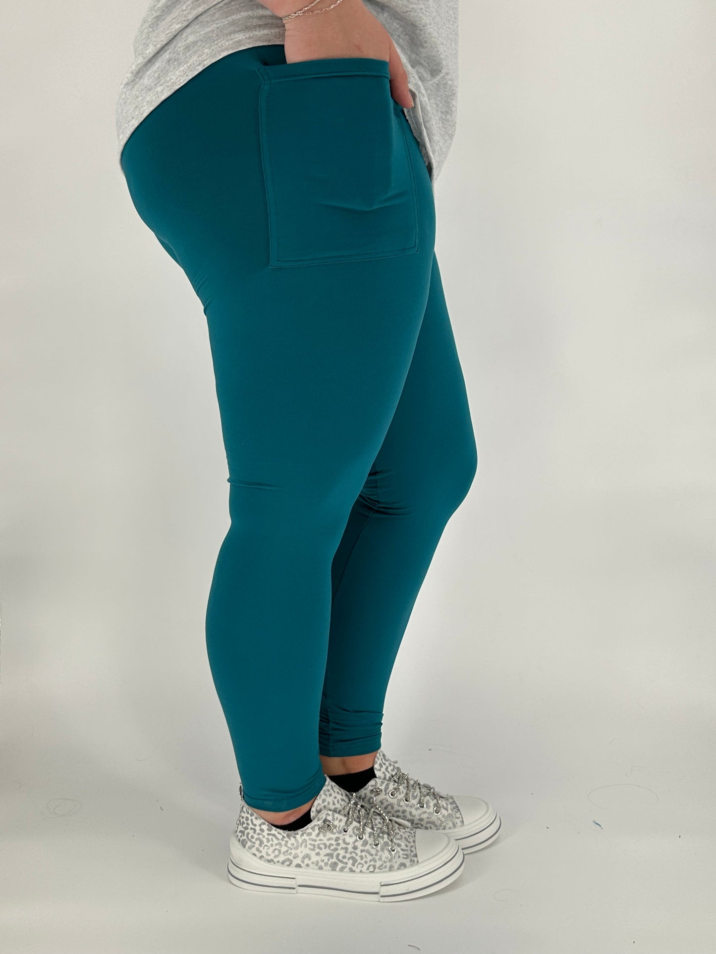 Teal Leggings w/ Pockets