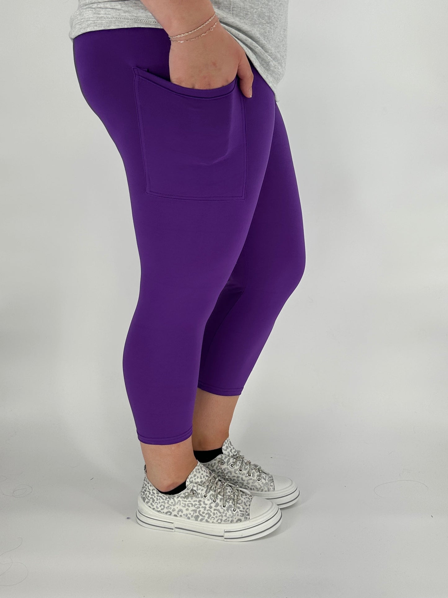 Purple Capri w/ Pockets
