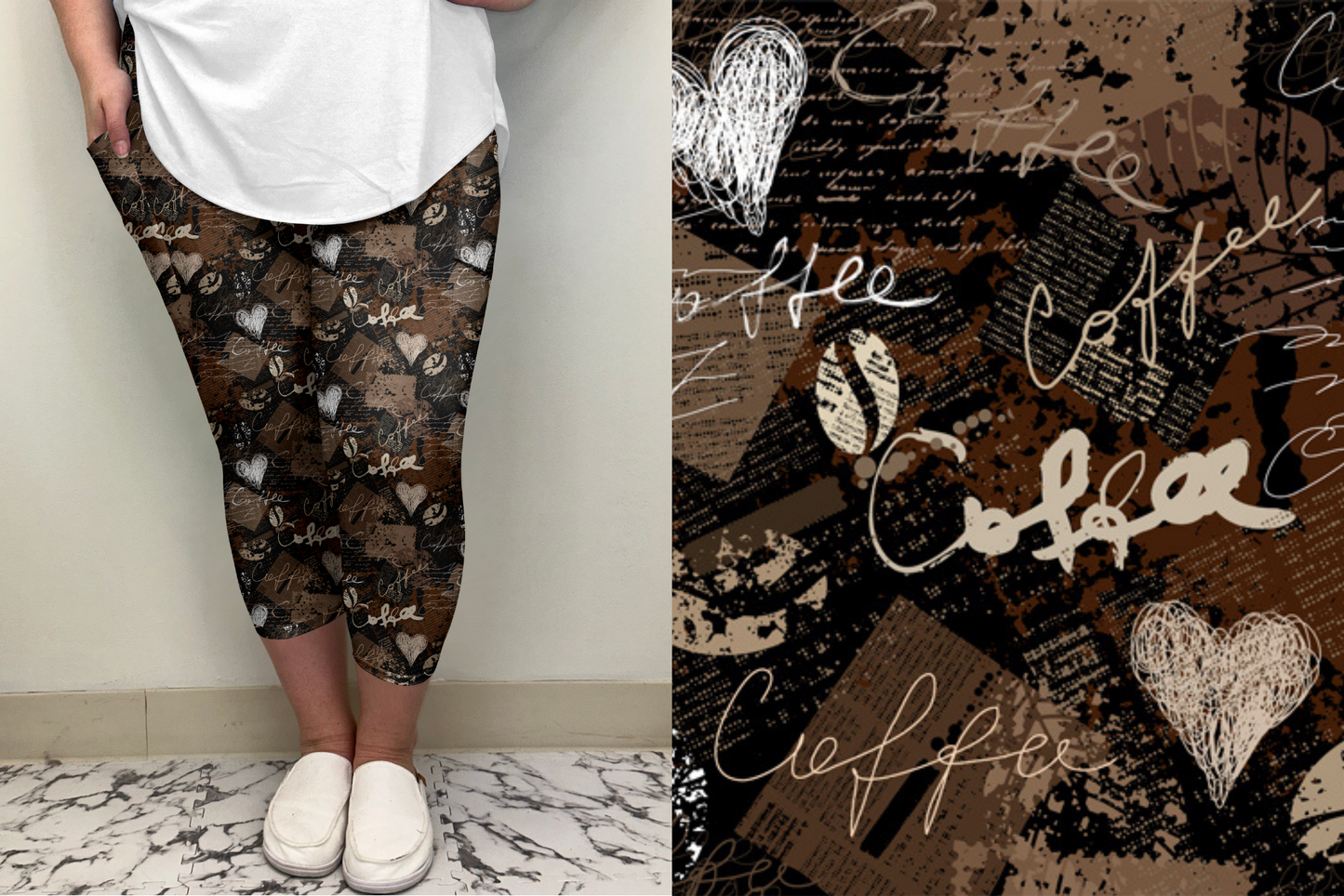 Coffee Love Capri w/ Pockets