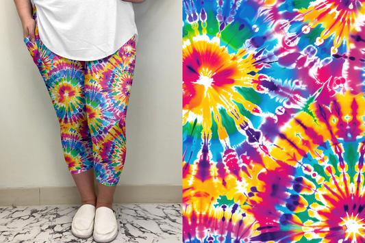 Pop of Tie Dye Capri w/ Pockets