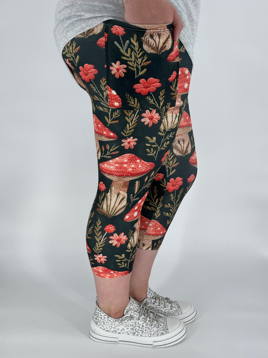 Woodland Shroom Capri w/ Pockets