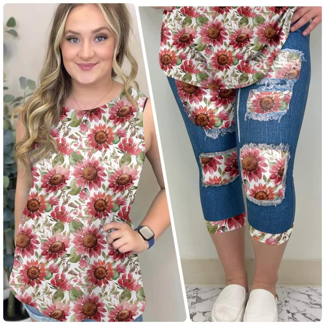 Red sunflower outfit